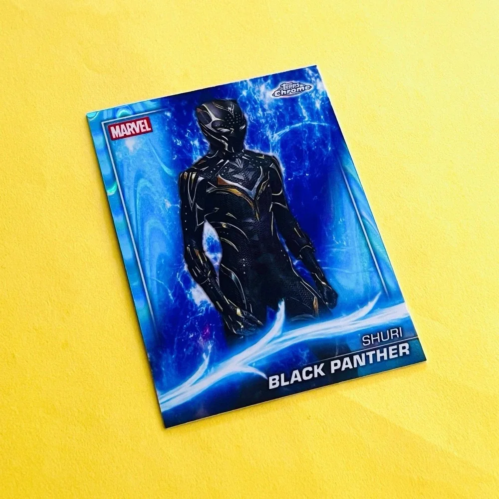 2025 Topps‎ Chrome Marvel Studios Shuri Black Panther Sky Blue Raywave #140